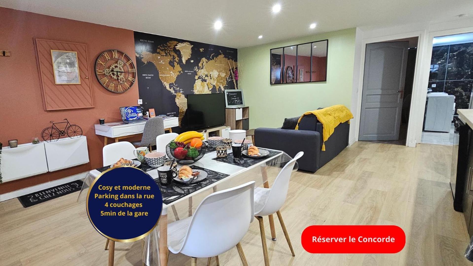 Le Concorde-Wifi-Clim-Parking-3Etoiles-Ockeys Appartement Bram Buitenkant foto